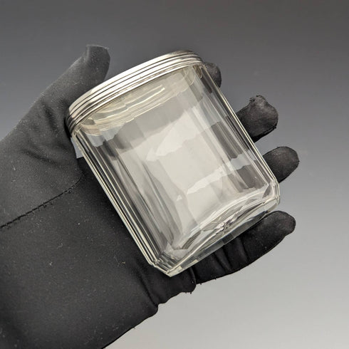 1880年 英国アンティーク 純銀蓋 ガラスボトル Arnold and Lewis